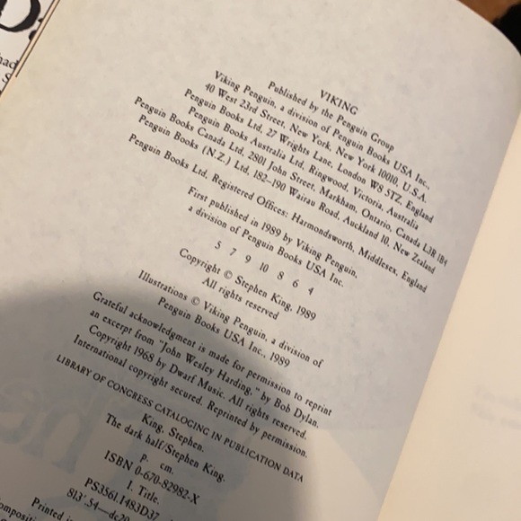 Vintage Stephen King The Dark Half Book - Picture 7 of 7